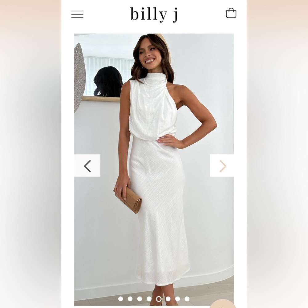 Billy J white midi dress